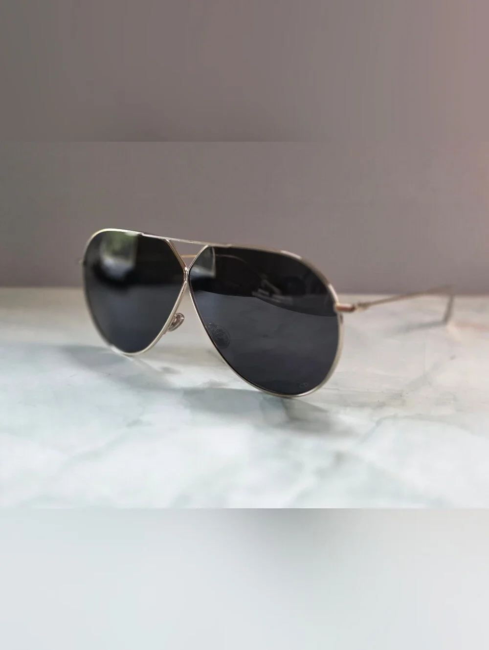 Christian Dior Split 1 Silver Aviator Sunglasses